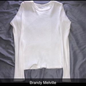 White stretchy long sleeve from brandy Melville xs